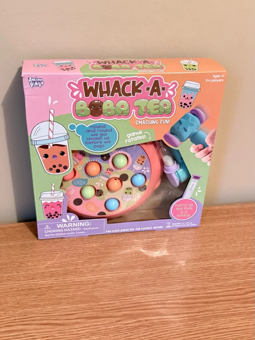 Whack-A-Boba Tea Game for Kids - Pink, Teal & Purple